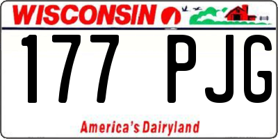 WI license plate 177PJG