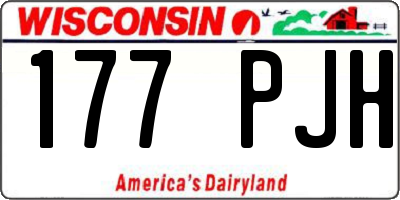WI license plate 177PJH