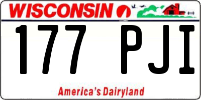 WI license plate 177PJI
