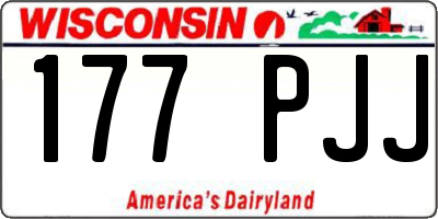 WI license plate 177PJJ