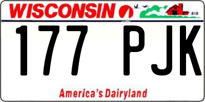 WI license plate 177PJK