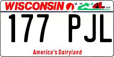 WI license plate 177PJL