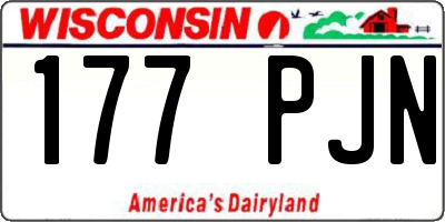 WI license plate 177PJN