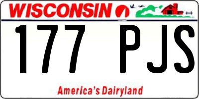 WI license plate 177PJS