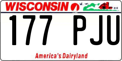 WI license plate 177PJU