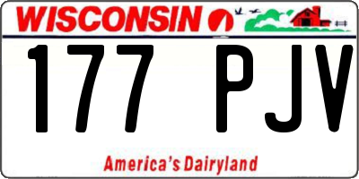 WI license plate 177PJV