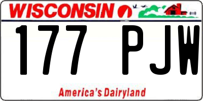 WI license plate 177PJW