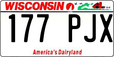 WI license plate 177PJX