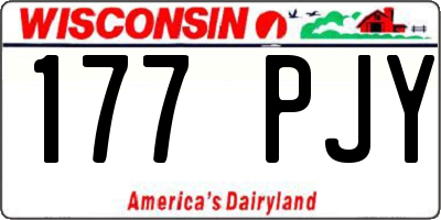WI license plate 177PJY