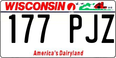 WI license plate 177PJZ