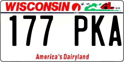 WI license plate 177PKA