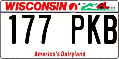 WI license plate 177PKB