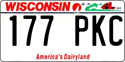 WI license plate 177PKC