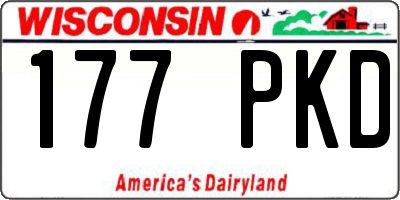 WI license plate 177PKD