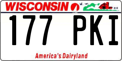 WI license plate 177PKI