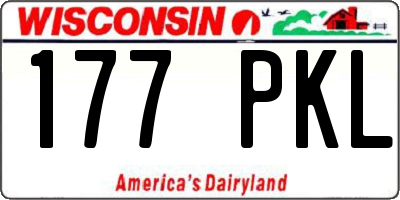 WI license plate 177PKL
