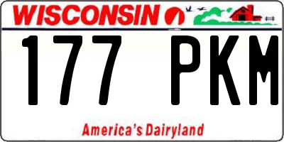 WI license plate 177PKM
