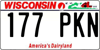 WI license plate 177PKN
