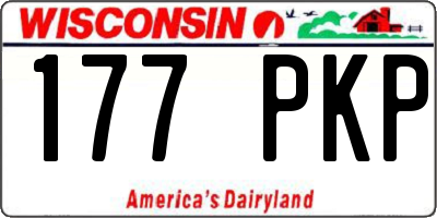 WI license plate 177PKP