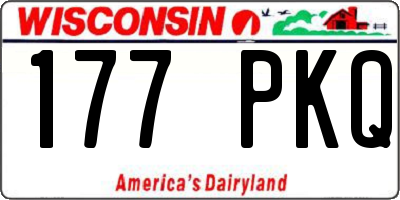 WI license plate 177PKQ