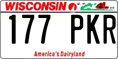 WI license plate 177PKR