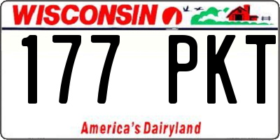 WI license plate 177PKT