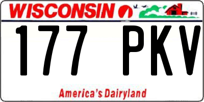 WI license plate 177PKV