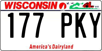 WI license plate 177PKY
