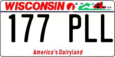 WI license plate 177PLL
