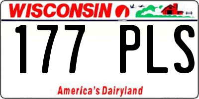 WI license plate 177PLS