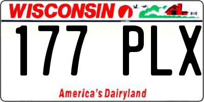 WI license plate 177PLX
