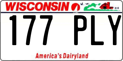 WI license plate 177PLY