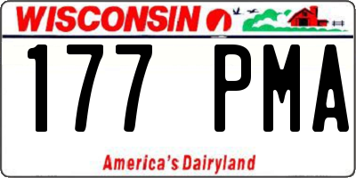 WI license plate 177PMA