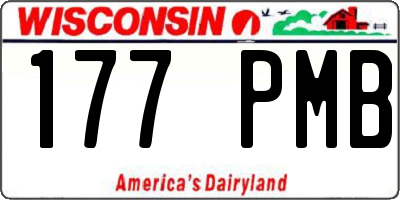 WI license plate 177PMB
