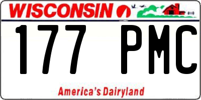 WI license plate 177PMC