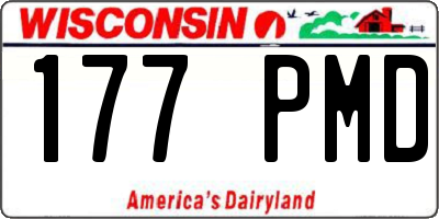 WI license plate 177PMD