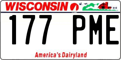 WI license plate 177PME