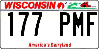 WI license plate 177PMF