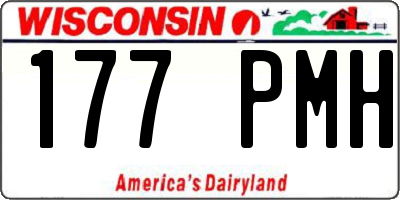 WI license plate 177PMH