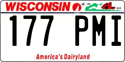 WI license plate 177PMI