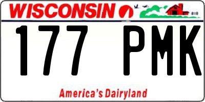 WI license plate 177PMK