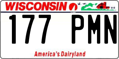 WI license plate 177PMN