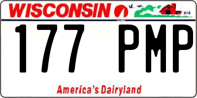 WI license plate 177PMP