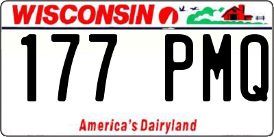 WI license plate 177PMQ