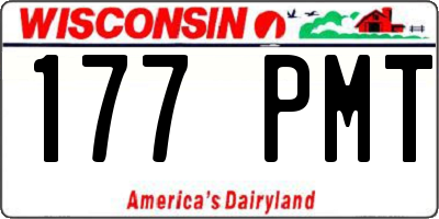 WI license plate 177PMT