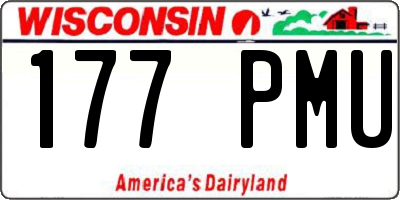 WI license plate 177PMU