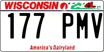 WI license plate 177PMV