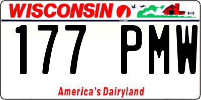 WI license plate 177PMW