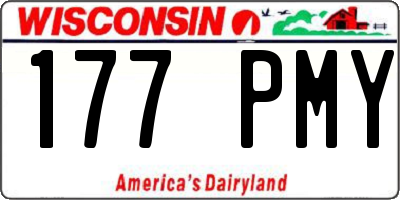 WI license plate 177PMY