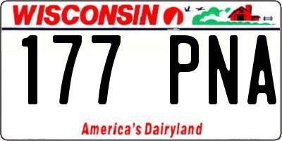 WI license plate 177PNA